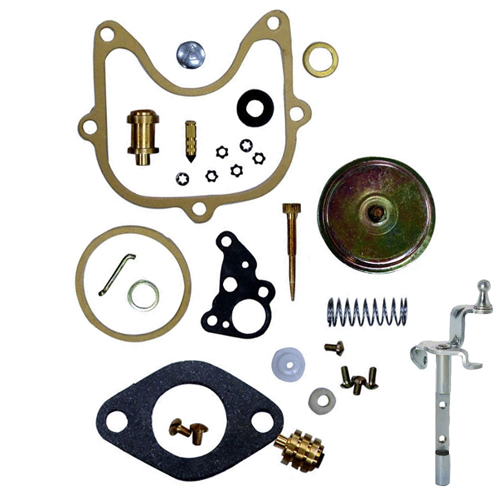 Carburetor Kit with Throttle Shaft Fits Ford 4000 5000 2000 3000 Fits Allis Chal