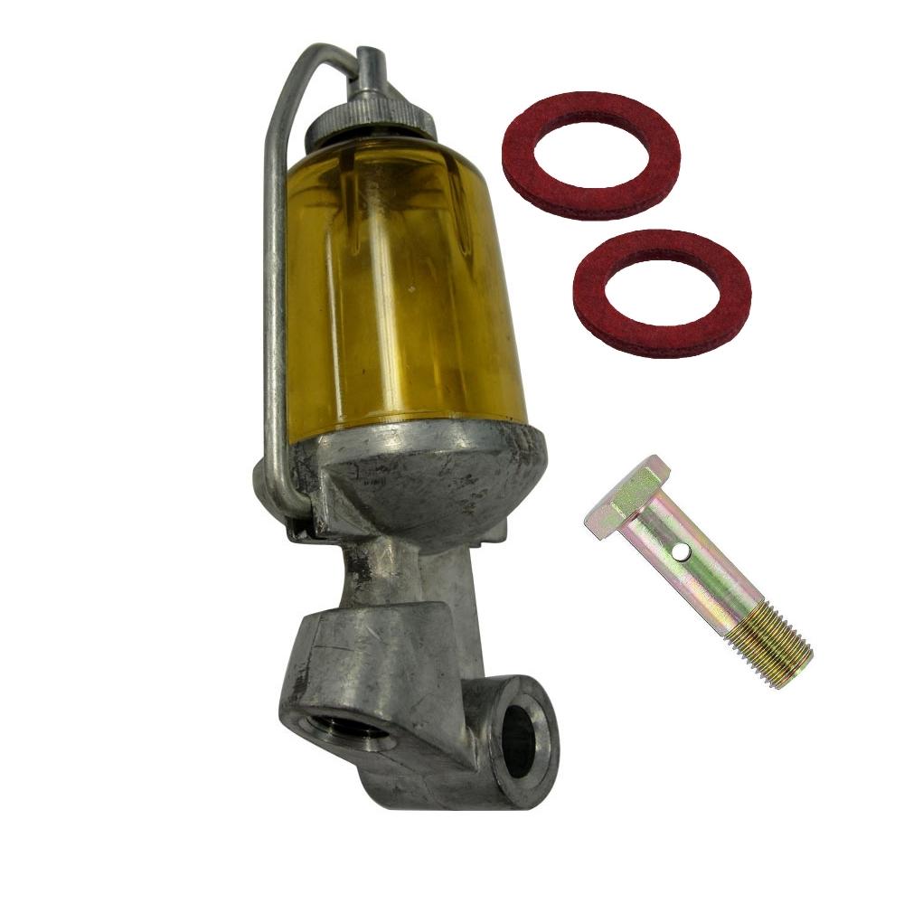 Fuel Sediment Bowl w/ 2 Gaskets & Retaining Bolt Fits Ford/New Holland