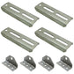 (4) Pontoon Boat Trailer 8" Bolster Bunk Board Adjustable Swivel Bracket Kits