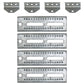 (4) Pontoon Boat Trailer 8" Bolster Bunk Board Adjustable Swivel Bracket Kits