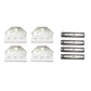 Set of (4) 12" Bunk Bolster w/ Top Angle Swivel Brackets for Trailers