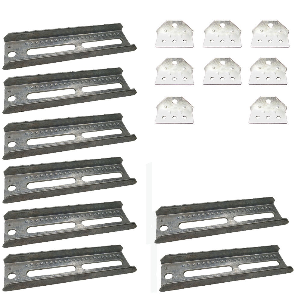 Set of (8) 10" Bunk Bolster w/ Top Angle Swivel Brackets for Trailers