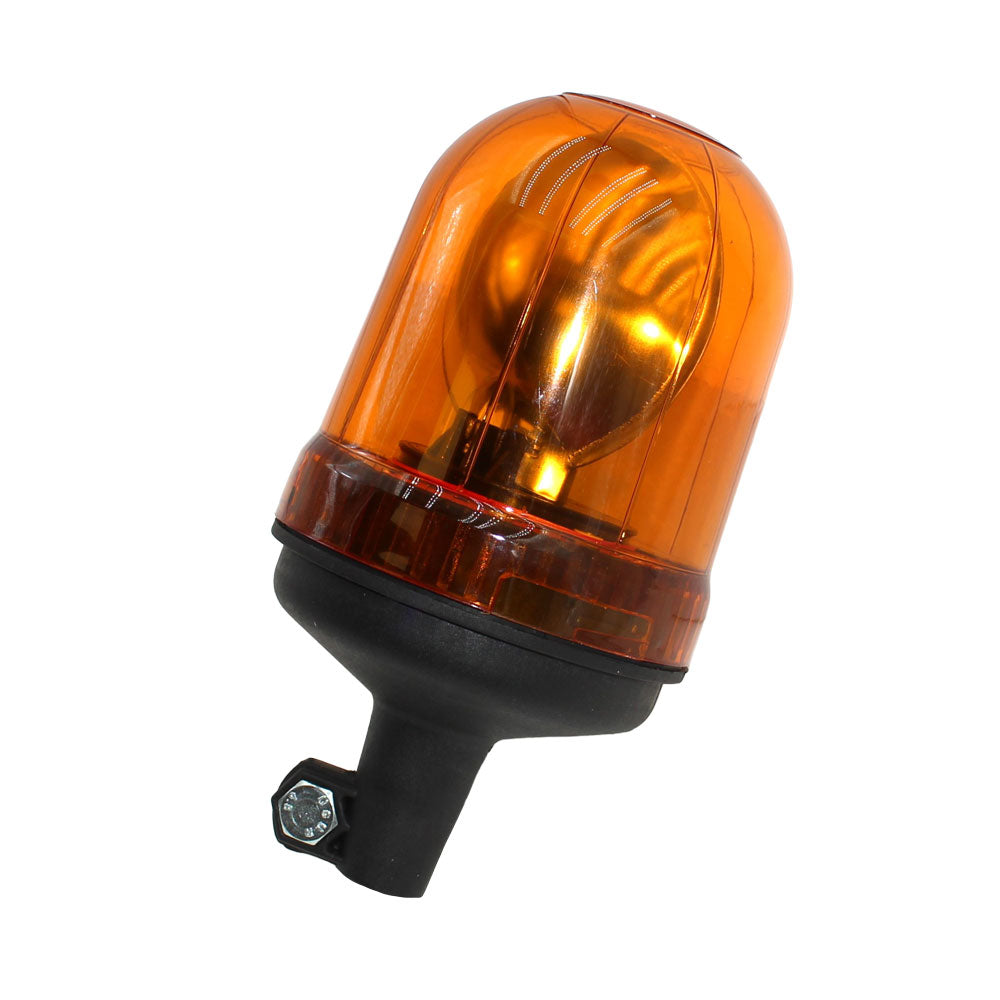 Beacon Warning Light- 12V Halogen Amber Rotating Flex Mount Fits John Deere