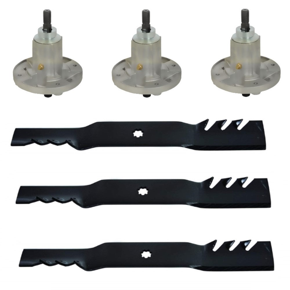 Mulching Blades & Spindles Fits John Deere Replaces GY20592