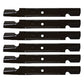 Set of Six Notched Mower Blades Fits Exmark Quest w/ 54" Deck Fits XHT B1TR3201