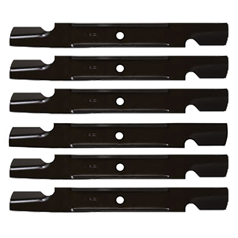 Set of Six Notched Mower Blades Fits Exmark Quest w/ 54" Deck Fits XHT B1TR3201