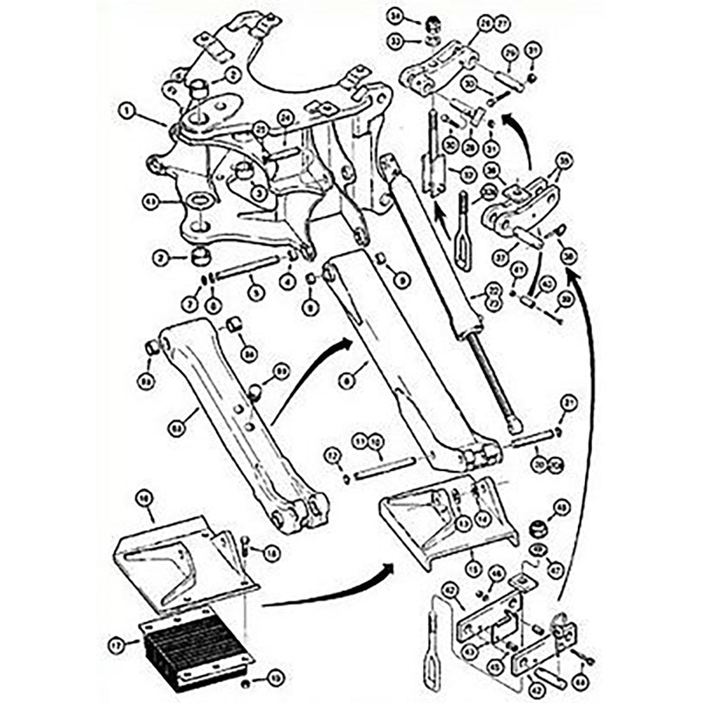 Hydraulic Cylinder - Stabilizer Right Hand Fits Case 580C 850B 850C G101180