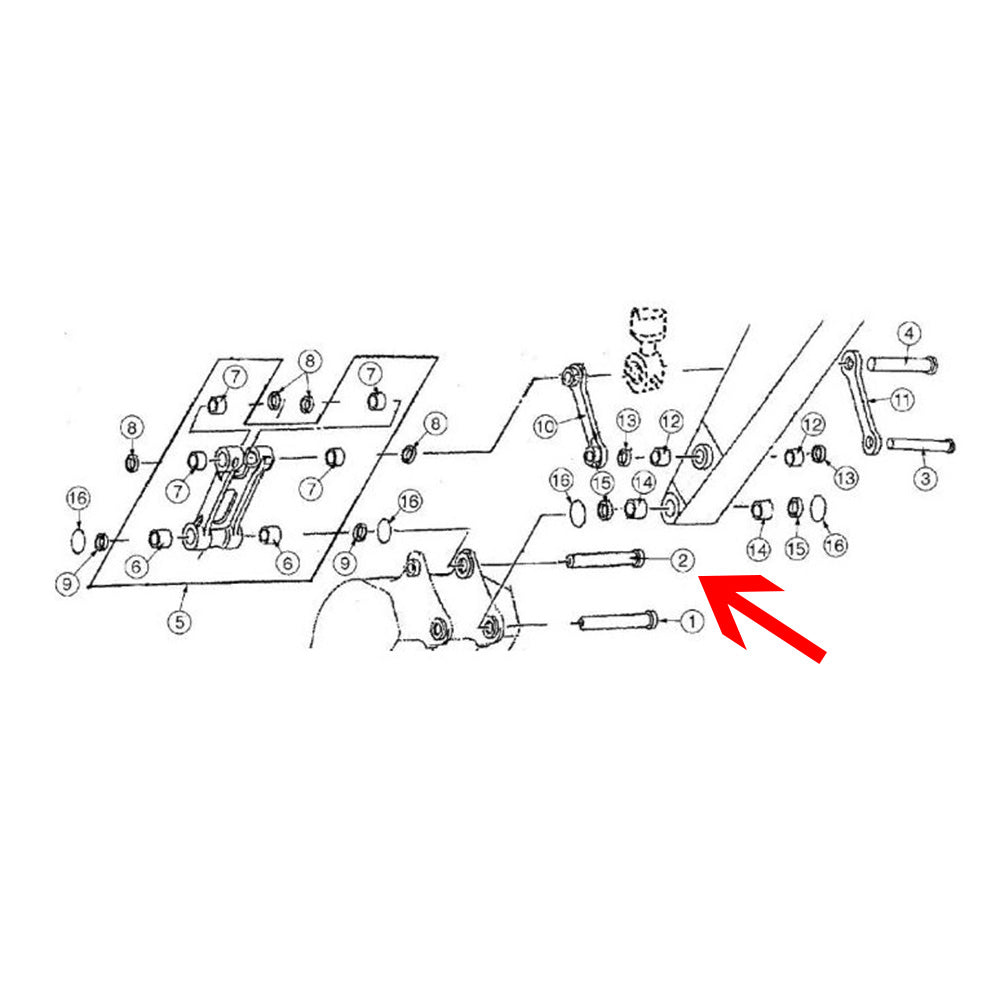 153741A1 Pin Bucket to H-link   9030B Fits Case CX210, CX225SR, 9030B