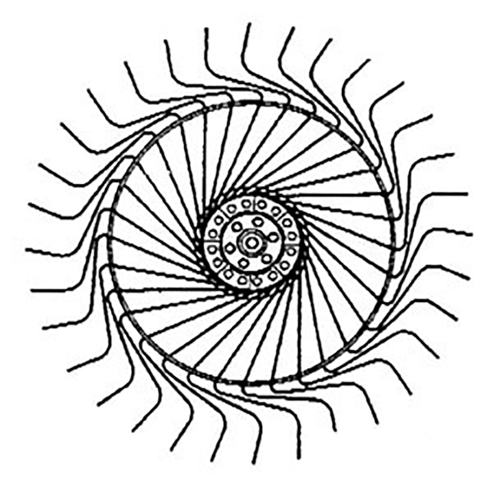 Complete RH Rake Wheel Fits Edcor Replaces V90095347Z