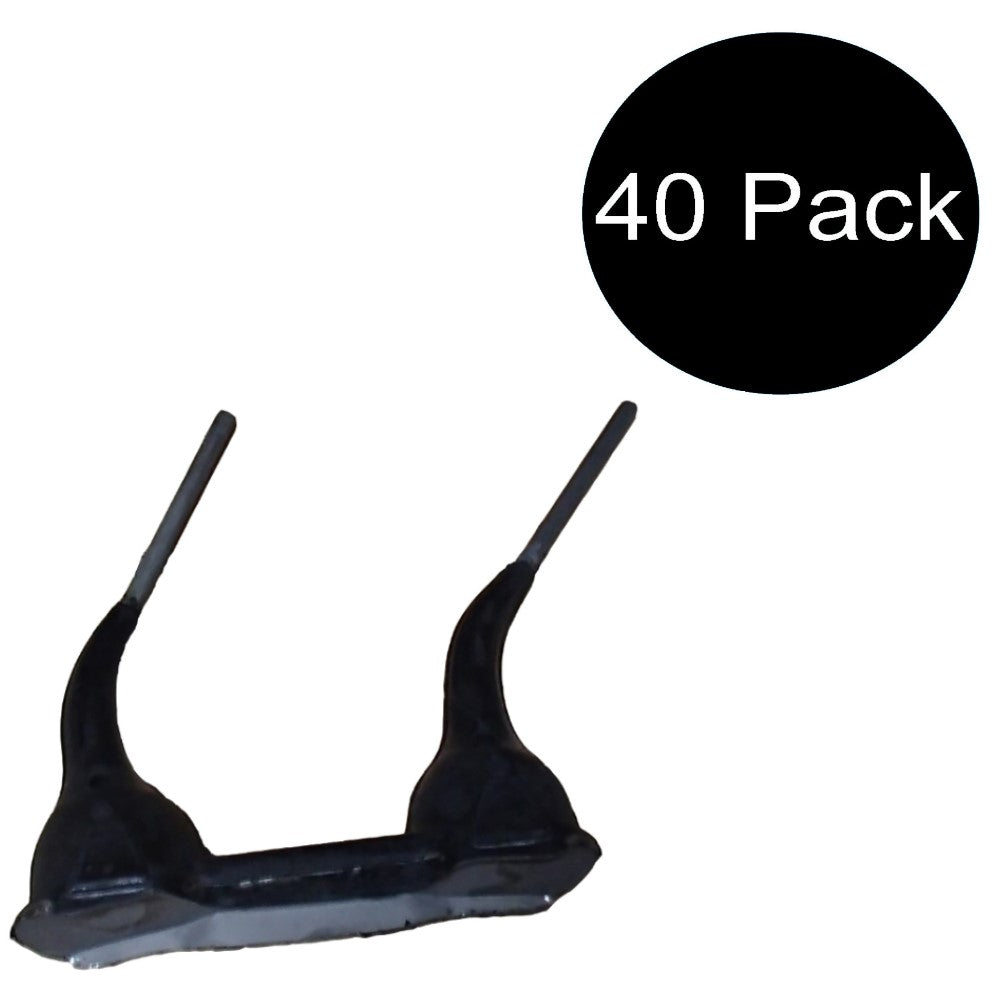 Qty 40: Double Tine Rubber Tooth
 Fits New Idea Replaces 2117RH