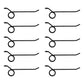 Rake Tooth 10 Pack Fits Massey Ferguson 25 36 37 25 668364M1 667530M1 96MF1