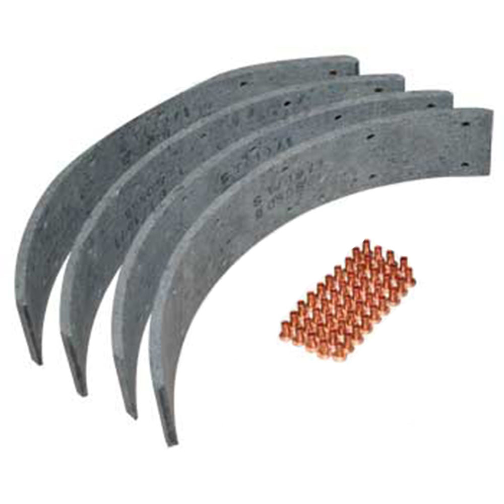 S.4163 Brake Lining Kit, 4 Pc, W/ Rivits Fits Massey Ferguson