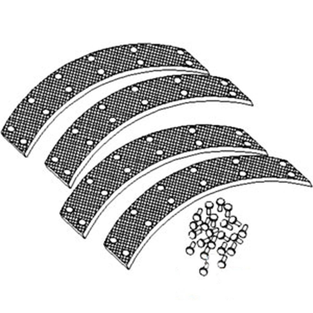 S.4163 Brake Lining Kit, 4 Pc, W/ Rivits Fits Ford/New Holland