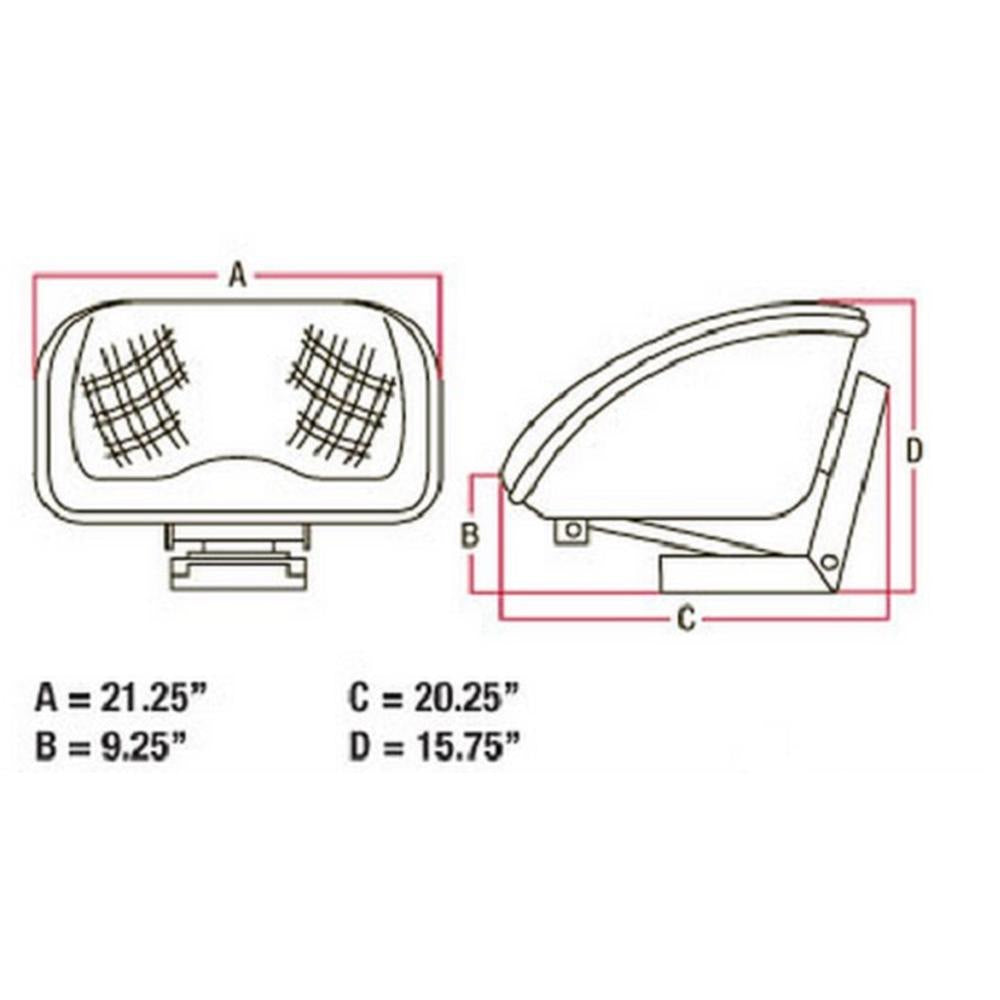 BS100BL Universal Bucket Seat Black For Tractors