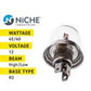 C-BLB-0038-NIC Light Bulb Fits Yamaha 1U4-84314-40-XX