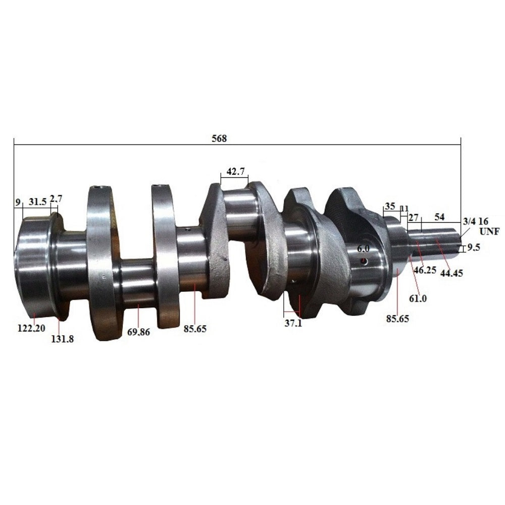 Crankshaft Fits Ford 2000 2310 2610 2910 3000 3600 3610 3910 4000 E0NN6303AA