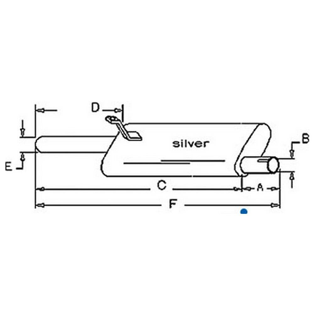 C5NN5230AB Muffler Fits Ford New Holland 4000 C5NN5230AB