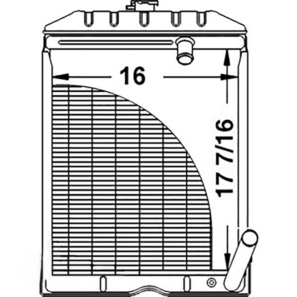 C5NN8005AB Radiator Fits Ford Tractors NAA 700 701 800 801 901 2000 4000
