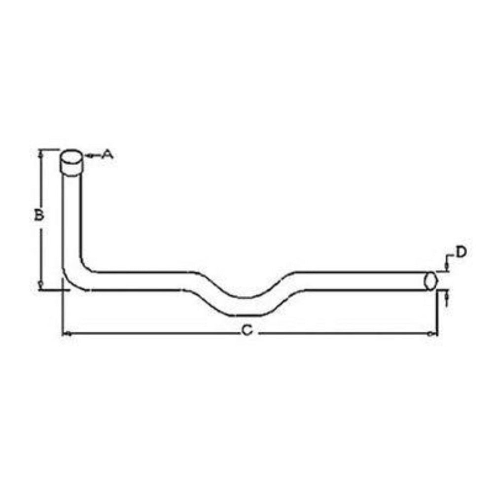 Exhaust Pipe Fits Ford 2100 2110 2600 3100 3600 4110 231 531 2000 3000 C7NN5245B