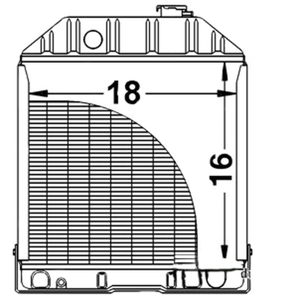 Radiator Fits Ford Tractor 230A 231 233 234 333 2000 3000 3600 4000 C7NN8005H