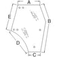 A-3C581-70674 Right Hand Tinted Glass, Door - Fits Kubota M6040, M8540, M9540 +