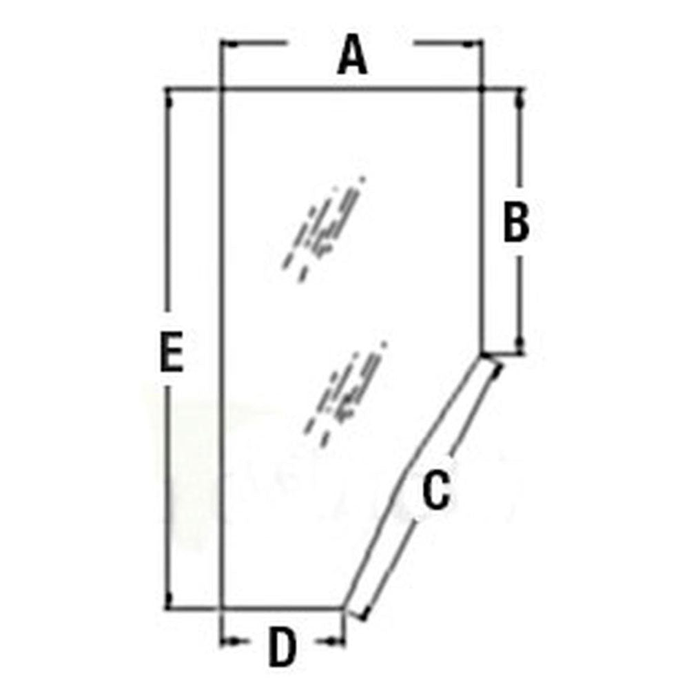 3G710-70770 LH Door Cab Glass Fits Kubota M5700 M9000 M8200 M6800 M4900