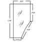 Left Hand Door Glass Fits Kubota M9000(2WD s M105 M105S M4900 M5700 M6800 M8200