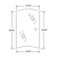 E-3C581-70540 RH Side Quarter Window Fits Kubota M5040DTC, M5140FC, M6040DTC+++
