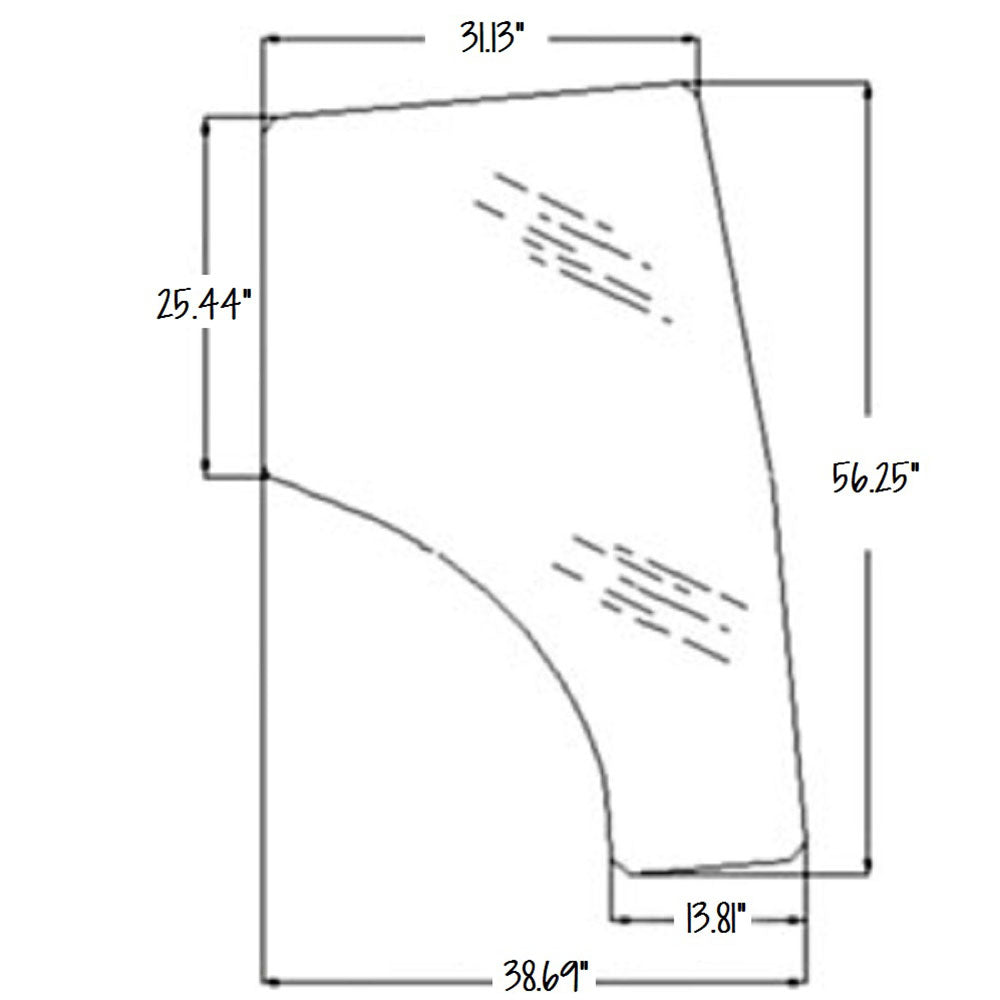 LH Glass Door Fits Kubota Models L4240 L5030 L3240 L3940 T1155-70772