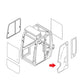 0398630302 Cab Door Glass Fits Takeuchi Models TB153FR TB180FR