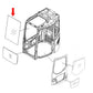 Front Upper Glass Fits Komatsu Replaces 22B-54-17931