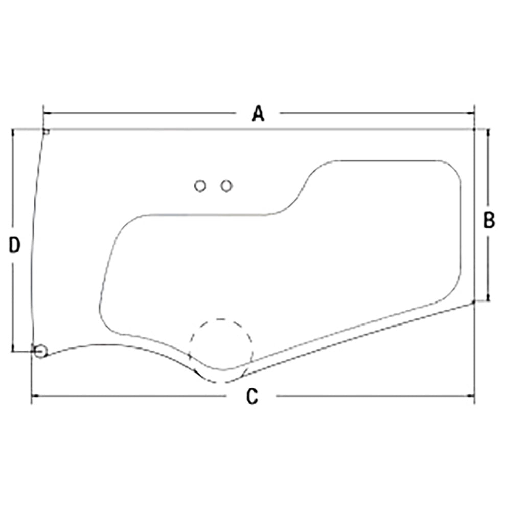 4651658 Lower Door Windowpane Glass Fits John Deere Excavator 160DLC 200DLC