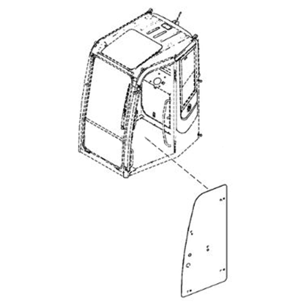 Cab Glass - Door Fits John Deere 85G 4684428