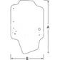 Front Windshield Glass  84344565 Fits Case-IH Skid Steer Models: SR130, SR150++