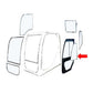 YN02C02035P1 Front Upper Door Slider Glass Fits Kobelco Excavator SK17SMR