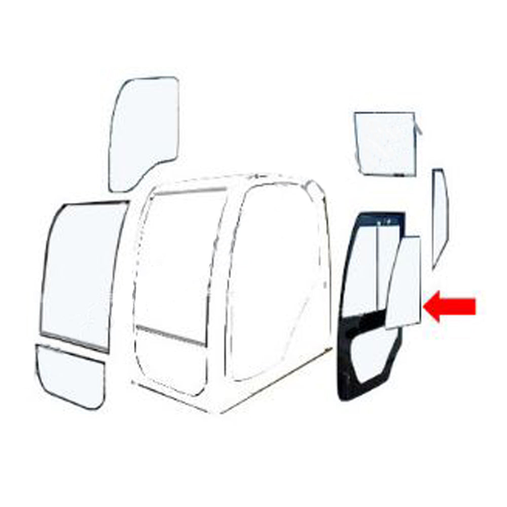 YN02C02035P1 Front Upper Door Slider Glass Fits Kobelco Excavator SK20SR-3