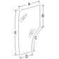 LH Door Cab Glass Fits Case-IH JX1075C JX1060C JX1070C Fits New Holland TN75D TN