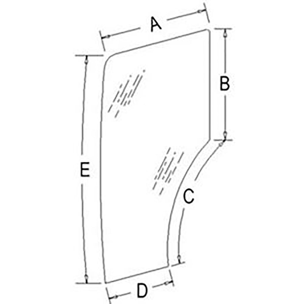 LH Door Cab Glass Fits Case-IH JX1075C JX1060C JX1070C Fits New Holland TN75D TN