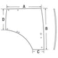 L212968 Right RH Door Glass Fits John Deere Tractor 6105R 6115R 6125R 6140R