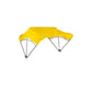 3-Bow Tractor Canopy With Fender Mount Yellow Universal Fit For Most ROPS