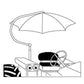 Umbrella Yellow w/ Frame & Mounting Bracket Canvas perfect Fits John Deere