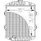 CH18416 Radiator with 3 Rows of Tubes Fits John Deere 1050