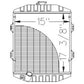 CH18416 Radiator with 3 Rows of Tubes Fits John Deere 1050