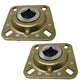 2 of Disc Harrow Bearings 1-1/8" Sq Bore 4 - 0.531" x 0.687" Bolt Holes & 5" OAL