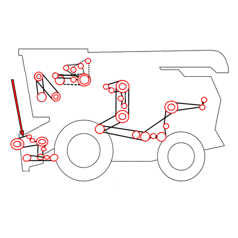 227455M1 New Combine Reel Belt Fits Massey Ferguson 410 510