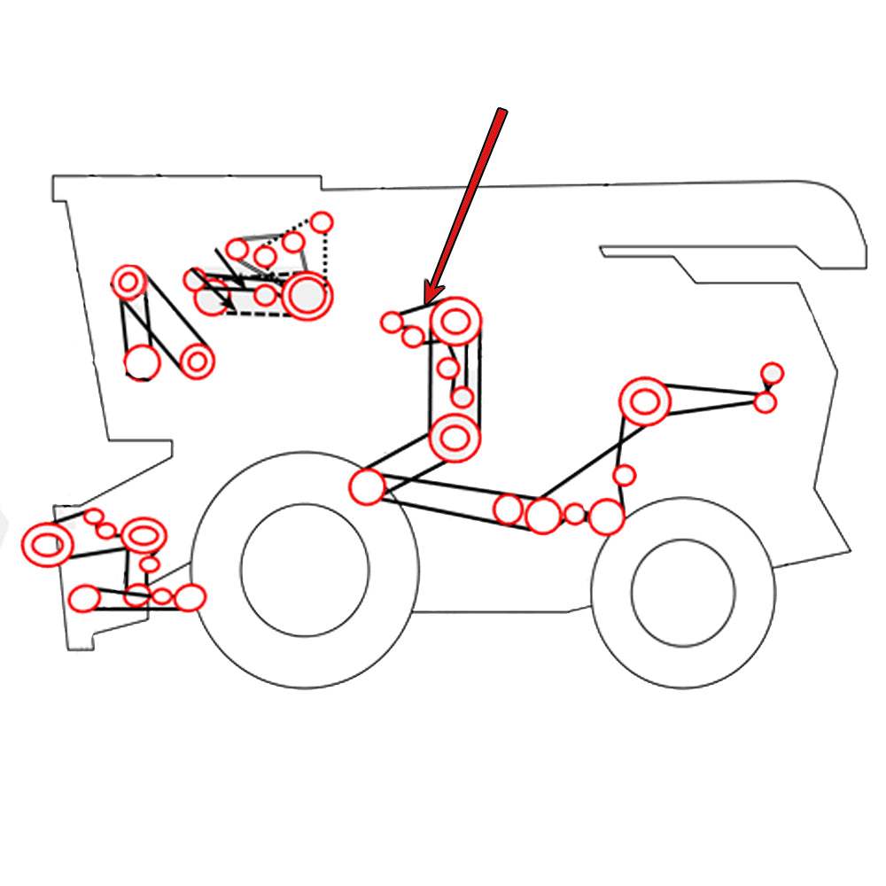 238887M2 Combine Gas Main Drive Belt Fits Massey Ferguson 410
