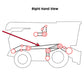 3175160M1 144" Chopper Front Belt Fits Massey Ferguson 1630