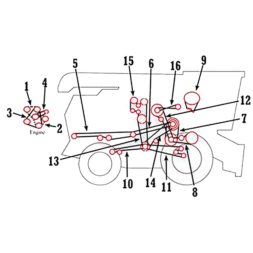 H108175 New Separator / Primary Countershaft Belt Fits John Deere 6600 7700 +