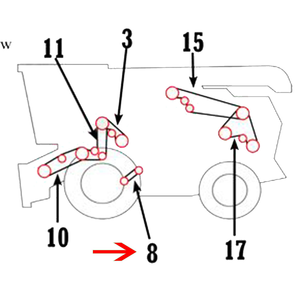 H140404 750-1350 RPM Regular Fan Drive Belt Fits John Deere Combine CTS