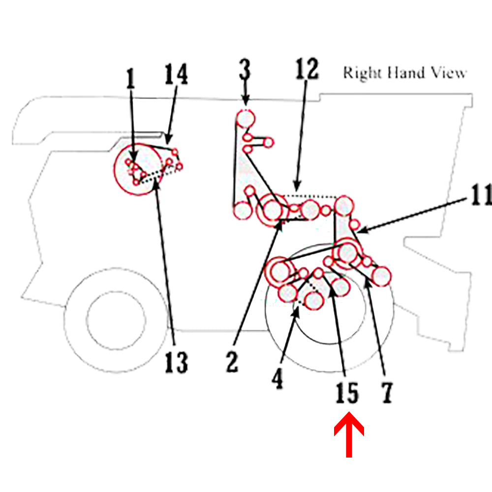 H175587 Shoe Fan & Conveyor Auger Belt Fits John Deere 9560 9570 9650 9660 9670